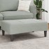 Reposapiés de terciopelo gris claro 77x55x31