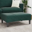 Reposapiés de terciopelo verde oscuro 77x55x31 cm