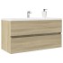 Armario lavabo madera contrachapada roble Sonoma 90x38,5x45