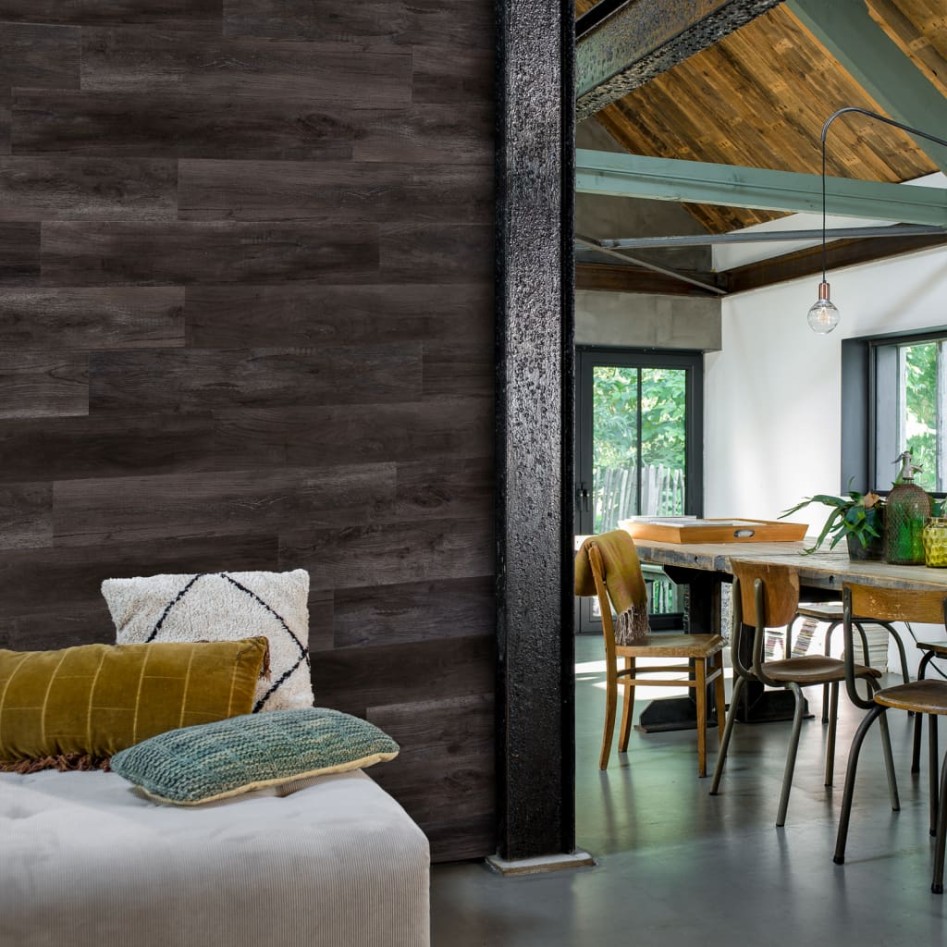 WallArt Tablones aspecto madera GL-WA33 30 uds roble carbón