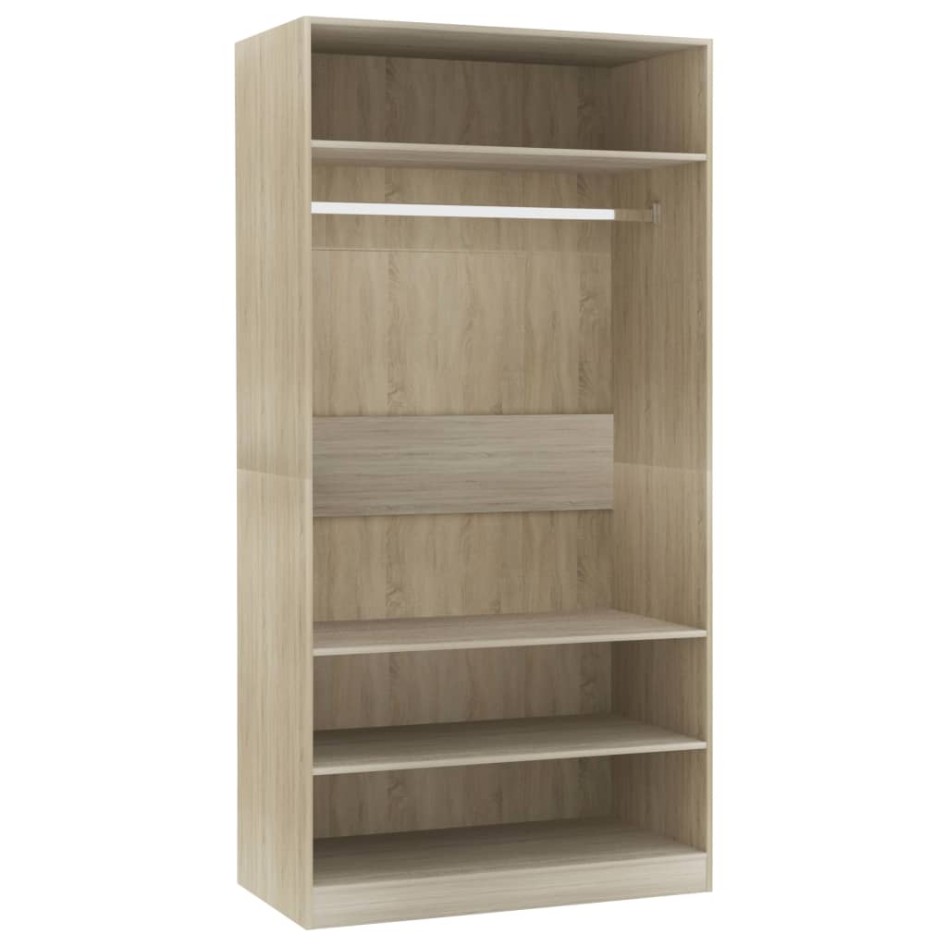 Armario de madera contrachapada roble sonoma 100x50x200