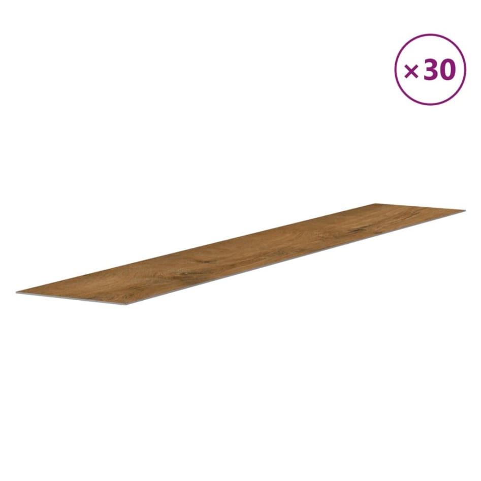 Paneles de pared con aspecto de madera PVC marrón 4,12