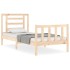 Estructura de cama sin colchón madera maciza de pino 90x200