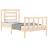 Estructura de cama sin colchón madera maciza de pino 90x200