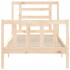 Estructura de cama sin colchón madera maciza de pino 90x200