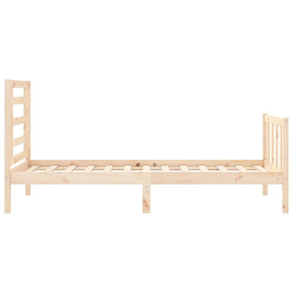 Estructura de cama sin colchón madera maciza de pino 90x200