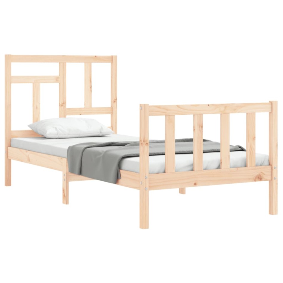 Estructura de cama con cabecero madera