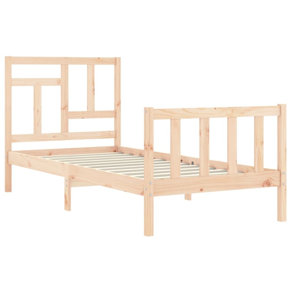 Estructura de cama con cabecero madera