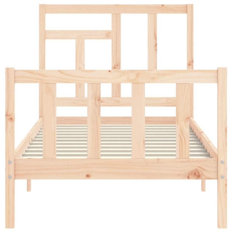 Estructura de cama con cabecero madera