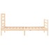 Estructura de cama con cabecero madera maciza 90x200