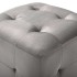 Puf 2 unidades terciopelo gris 30x30x30