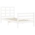 Estructura de cama con cabecero madera maciza