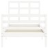 Estructura de cama con cabecero madera maciza