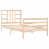Estructura de cama sin colchón madera maciza de pino 90x200