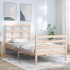 Estructura de cama con cabecero madera maciza 90x200