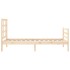 Estructura de cama con cabecero madera maciza 90x200