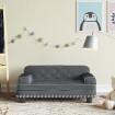 Sofá para niños de terciopelo gris oscuro 70x45x30 cm