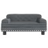 Sofá para niños de terciopelo gris oscuro 70x45x30