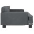 Sofá para niños de terciopelo gris oscuro 70x45x30