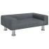 Sofá para niños de terciopelo gris oscuro 70x45x26,5