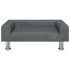 Sofá para niños de terciopelo gris oscuro 70x45x26,5