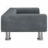 Sofá para niños de terciopelo gris oscuro 70x45x26,5