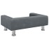 Sofá para niños de terciopelo gris oscuro 70x45x26,5