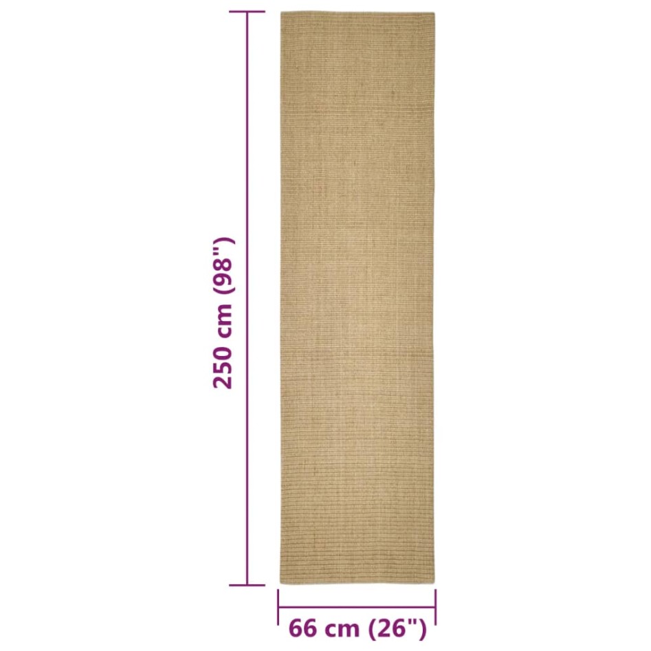 Alfombra de sisal para rascador 66x250