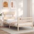 Estructura de cama con cabecero madera maciza 90x200