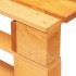 Otomana de palets de jardín con cojín arena madera marrón