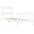 Estructura de cama con cabecero madera maciza