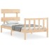 Estructura de cama sin colchón madera maciza de pino 90x200