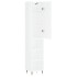 Aparador alto madera contrachapada blanco brillo 34,5x34x180