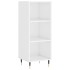 Aparador alto madera contrachapada blanco brillo 34,5x34x180