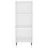 Aparador alto madera contrachapada blanco brillo 34,5x34x180