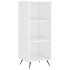 Aparador alto madera contrachapada blanco brillo 34,5x34x180