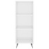Aparador alto madera contrachapada blanco brillo 34,5x34x180