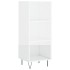 Aparador alto madera contrachapada blanco brillo 34,5x34x180