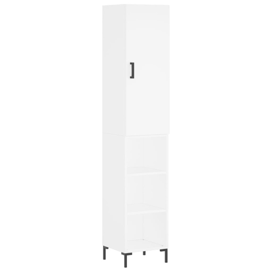 Aparador alto madera contrachapada blanco 34,5x34x180