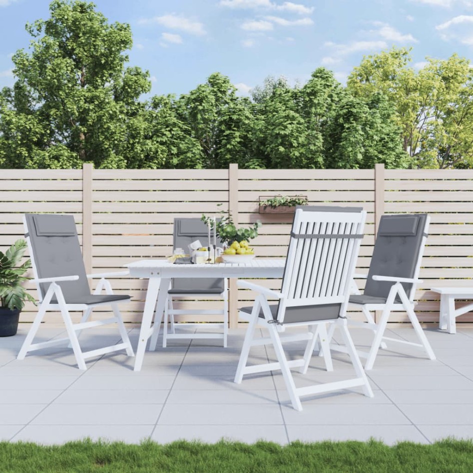 Cojines de silla con respaldo alto 4 uds tela Oxford