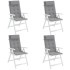 Cojines de silla con respaldo alto 4 uds tela Oxford