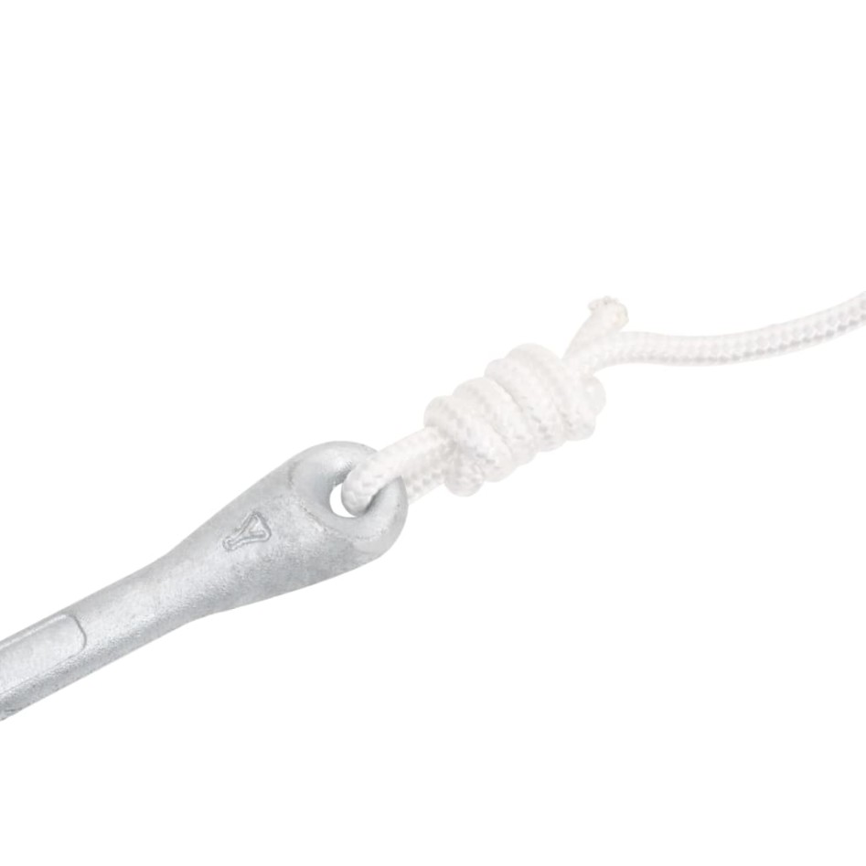 Ancla plegable cuerda hierro fundido galvanizado plata 8