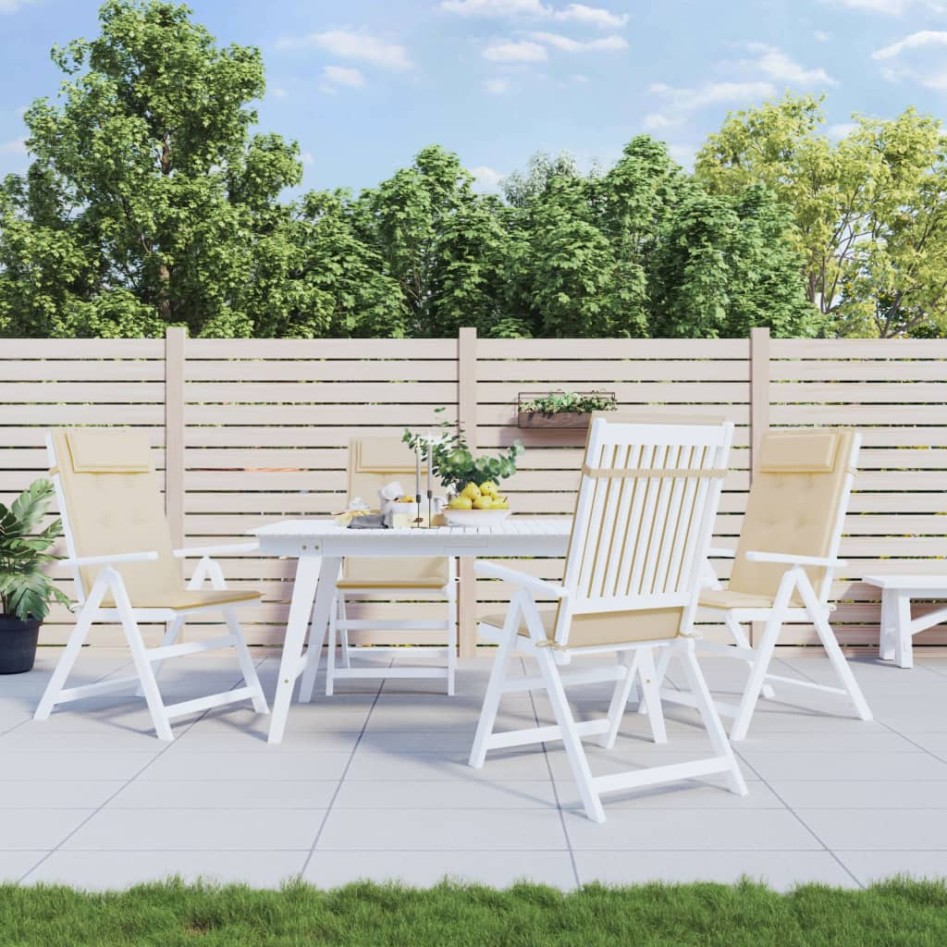 Cojines de silla con respaldo alto 4 uds tela Oxford