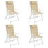Cojines de silla con respaldo alto 4 uds tela Oxford