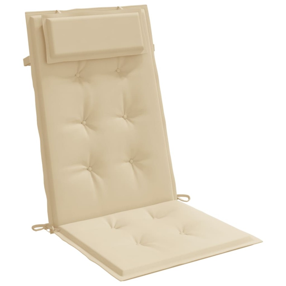 Cojines de silla con respaldo alto 4 uds tela Oxford