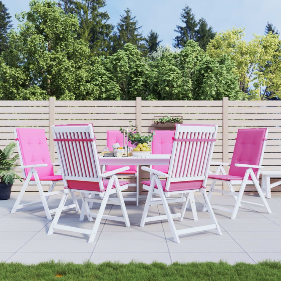 Cojines para sillas con respaldo alto 6 uds tela