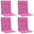 Cojines para silla con respaldo bajo 4 uds tela