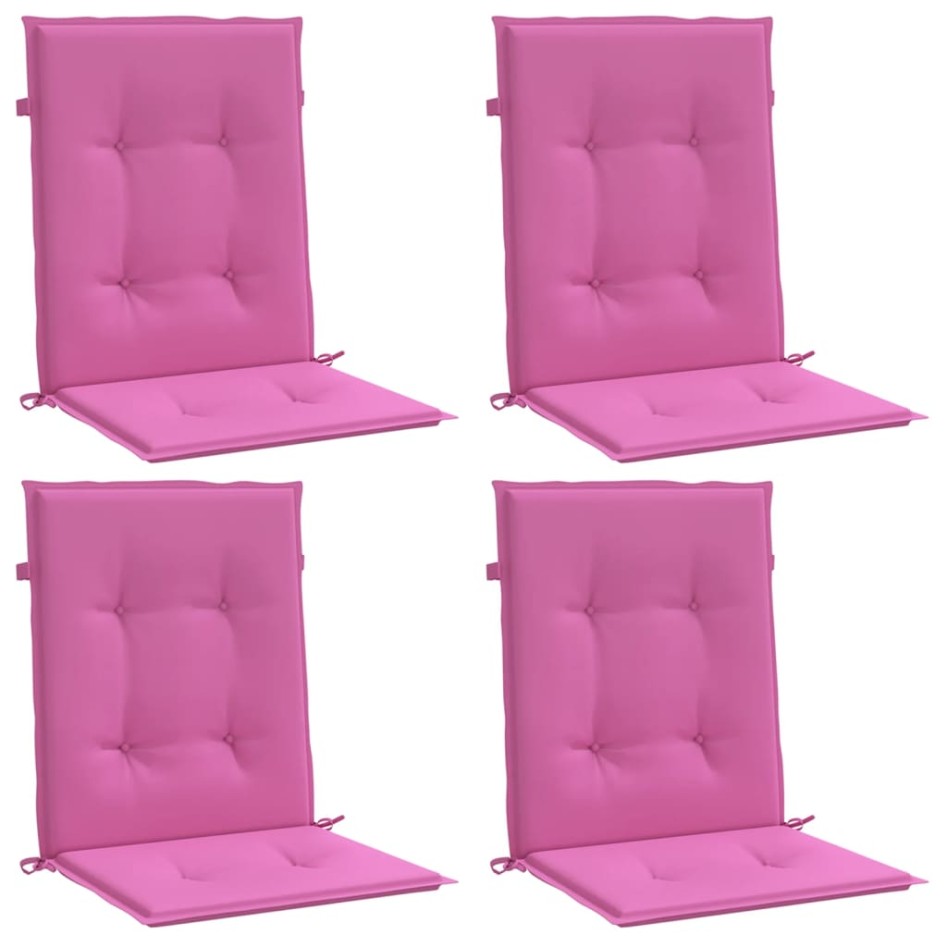 Cojines para silla con respaldo bajo 4 uds tela