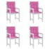 Cojines para silla con respaldo bajo 4 uds tela