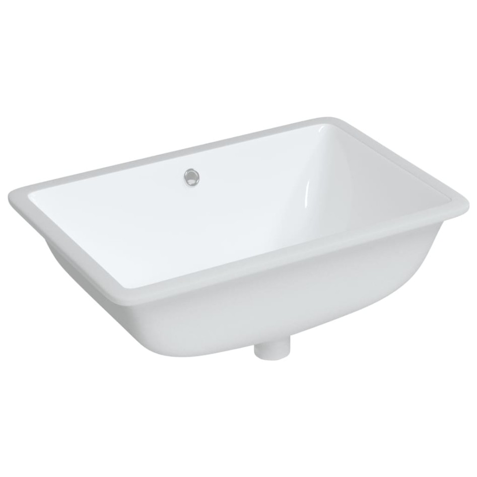 Lavabo de baño rectangular cerámica blanco 60x40x21